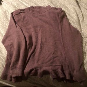 Light purple ruffle bottom sweater, worn once.